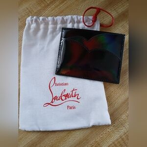 Christian Louboutin NWT Limited Edition Black Irradescent Card Holder